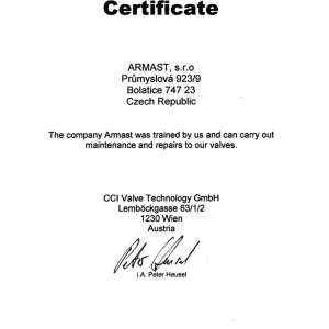 ENG - certificate CCI:
